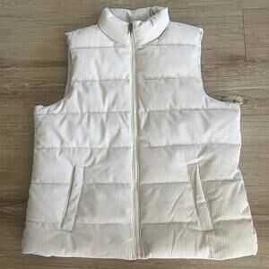 Time and True Cream Corduroy Vest Sz L 12-14